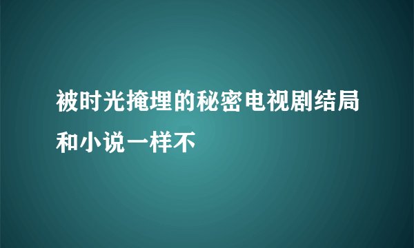 被时光掩埋的秘密电视剧结局和小说一样不