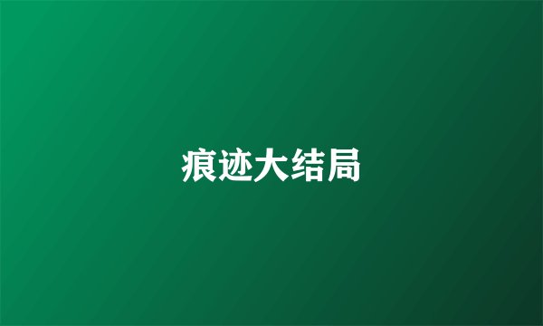 痕迹大结局