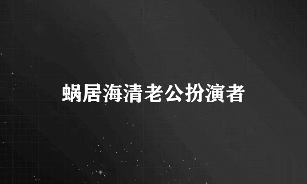 蜗居海清老公扮演者