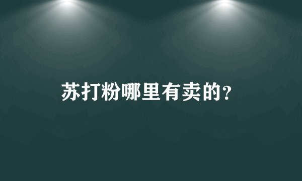 苏打粉哪里有卖的？