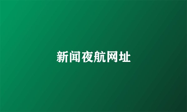新闻夜航网址