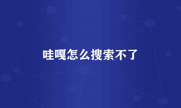 哇嘎怎么搜索不了