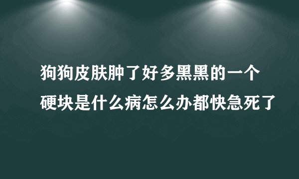 狗狗皮肤肿了好多黑黑的一个硬块是什么病怎么办都快急死了