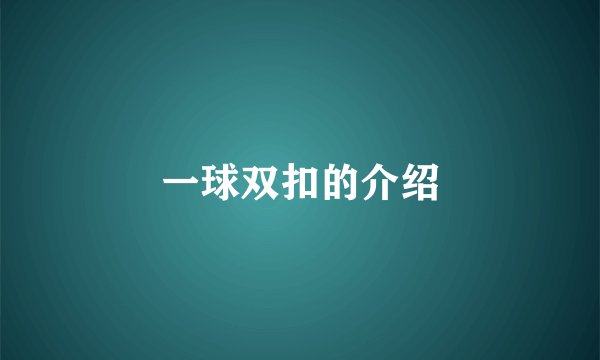 一球双扣的介绍