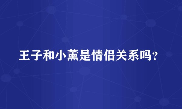 王子和小薰是情侣关系吗？