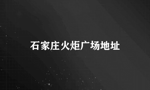 石家庄火炬广场地址