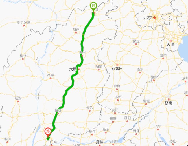 大运高速公路全程路线图