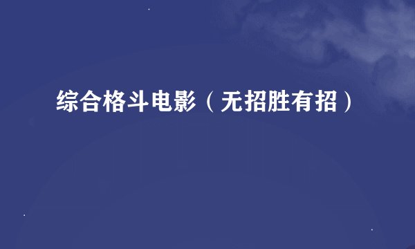 综合格斗电影（无招胜有招）