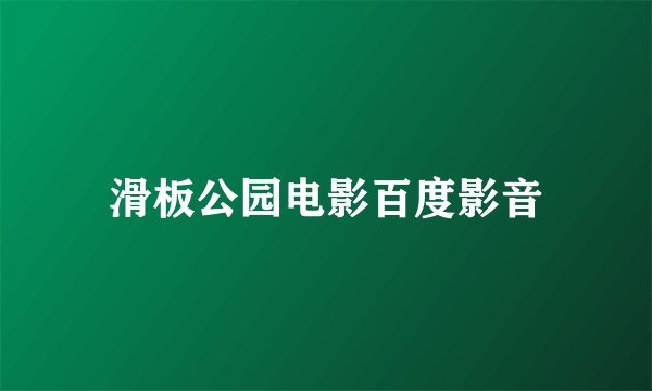 滑板公园电影百度影音