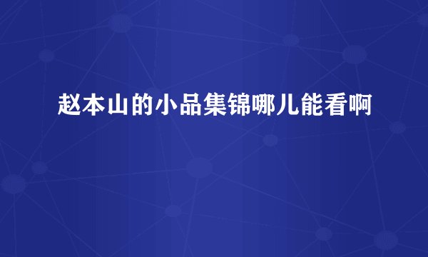 赵本山的小品集锦哪儿能看啊