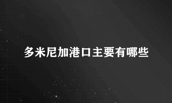 多米尼加港口主要有哪些