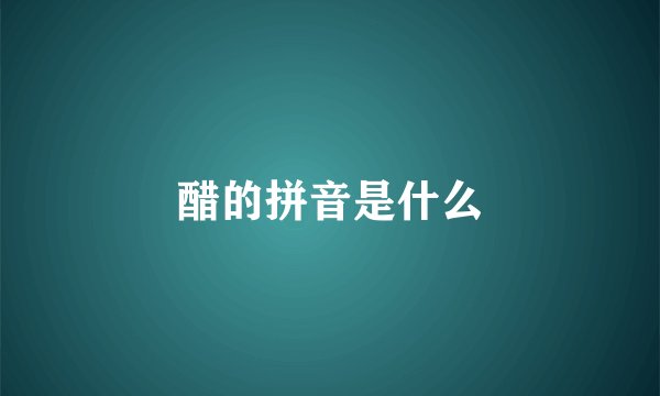 醋的拼音是什么