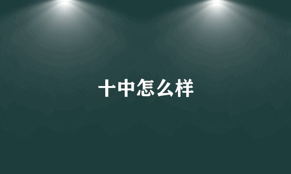 十中怎么样