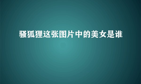 骚狐狸这张图片中的美女是谁