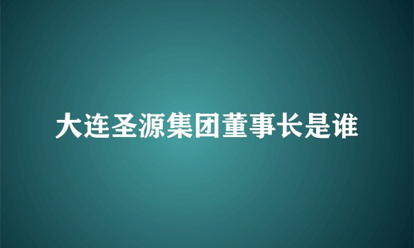 大连圣源集团董事长是谁