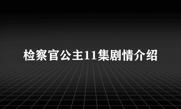 检察官公主11集剧情介绍
