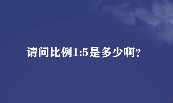 请问比例1:5是多少啊？