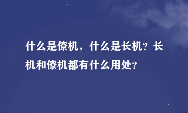 什么是僚机，什么是长机？长机和僚机都有什么用处？