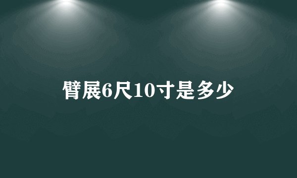 臂展6尺10寸是多少