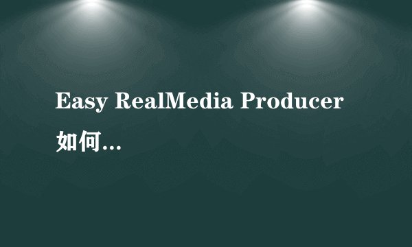 Easy RealMedia Producer如何设置参数？