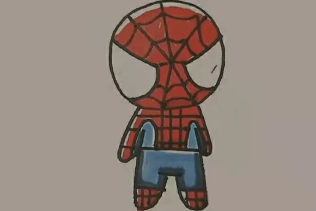 拼图蜘蛛侠怎么画