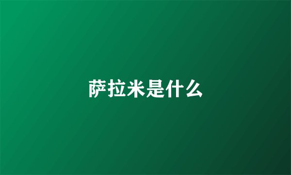 萨拉米是什么