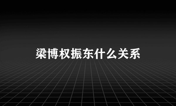梁博权振东什么关系