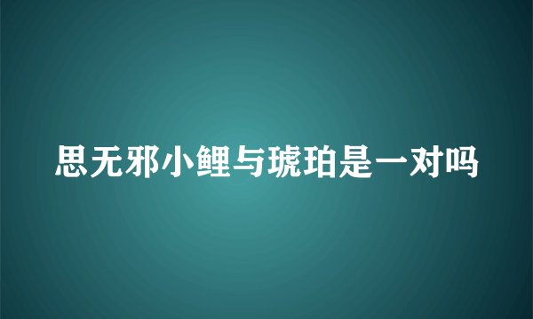 思无邪小鲤与琥珀是一对吗
