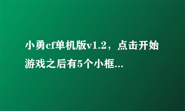 小勇cf单机版v1.2，点击开始游戏之后有5个小框框的，要输入什么才能玩