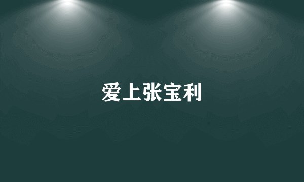 爱上张宝利