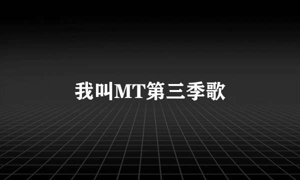 我叫MT第三季歌