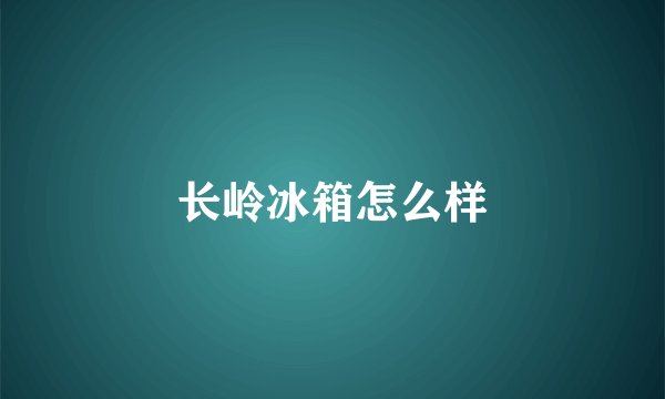长岭冰箱怎么样