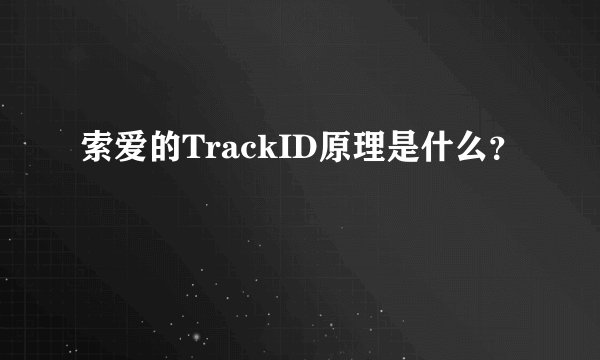 索爱的TrackID原理是什么？
