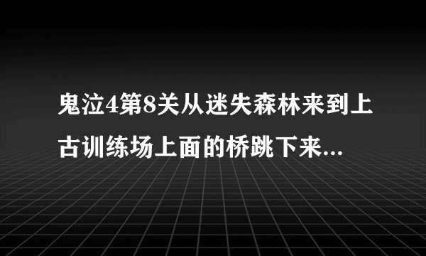 鬼泣4第8关从迷失森林来到上古训练场上面的桥跳下来了怎么上去啊