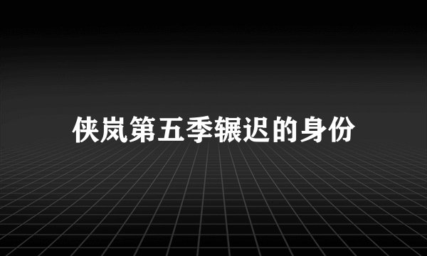 侠岚第五季辗迟的身份