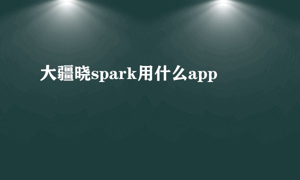 大疆晓spark用什么app