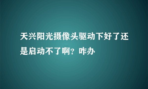 天兴阳光摄像头驱动下好了还是启动不了啊？咋办