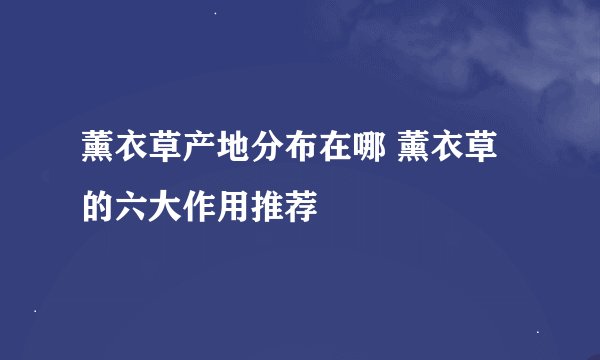 薰衣草产地分布在哪 薰衣草的六大作用推荐