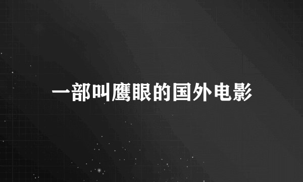 一部叫鹰眼的国外电影