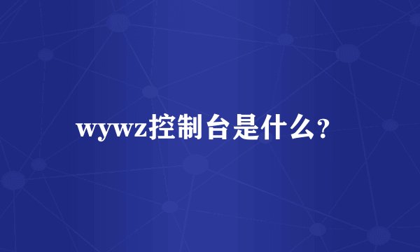 wywz控制台是什么？