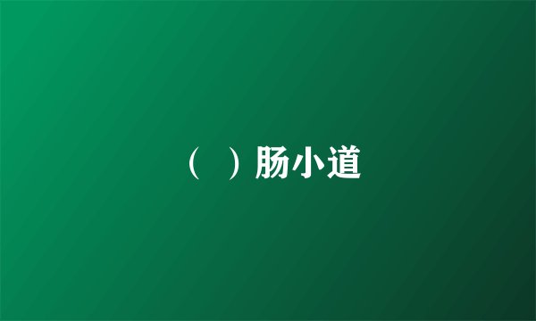（ ）肠小道