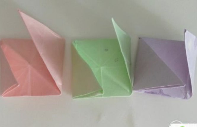 立体三角形折纸教程
