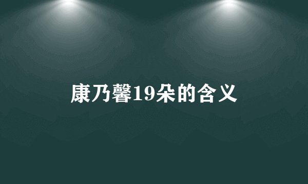 康乃馨19朵的含义