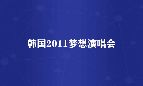 韩国2011梦想演唱会