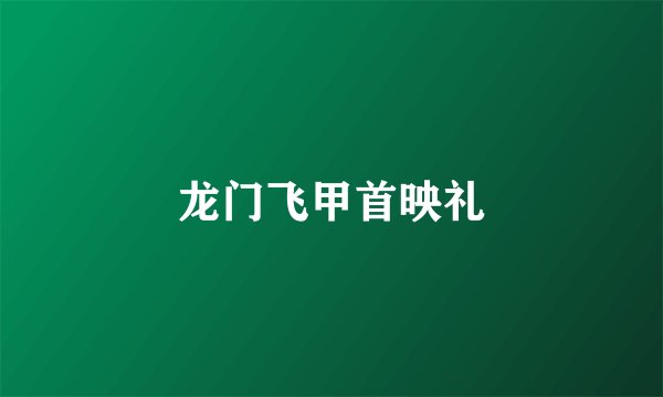龙门飞甲首映礼