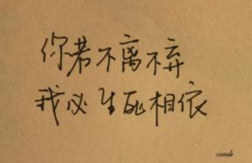 你若不离不弃我必生死相依的意思是什么？