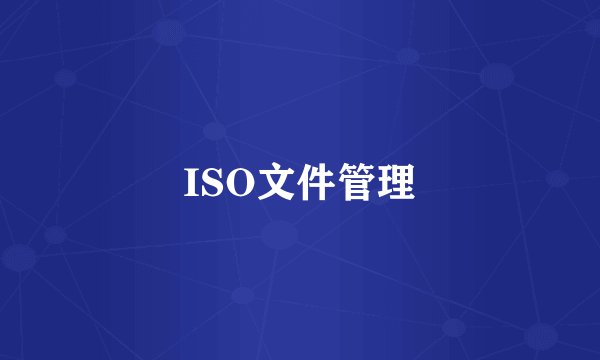 ISO文件管理