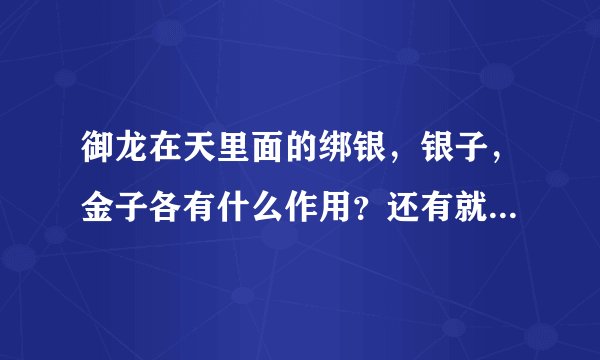 御龙在天里面的绑银，银子，金子各有什么作用？还有就是装备怎么丢给商店？在外面