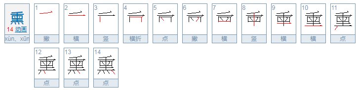 熏字怎么读