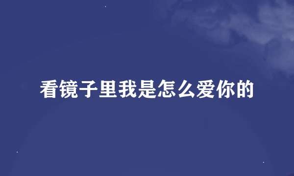 看镜子里我是怎么爱你的